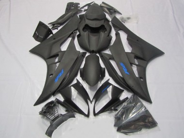 ABS 2006-2007 Black Blue Decal Yamaha YZF R6 Motorcycle Fairings Kit UK