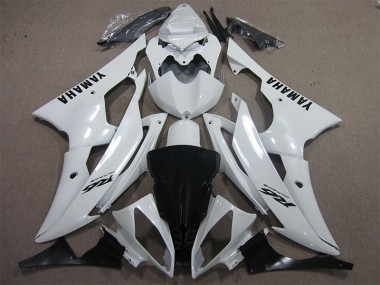 ABS 2008-2016 White Black Decal Yamaha YZF R6 Motorcycle Fairing Kits UK